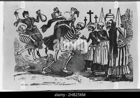 Calveras de Gatas y Garbandceras, Jose Guadalupa Posada, messicano, 1852-1913, rilievo incisione sul tipo di metallo, 4 1/2 x 7 poll., 11,4 x 17,8 cm Foto Stock