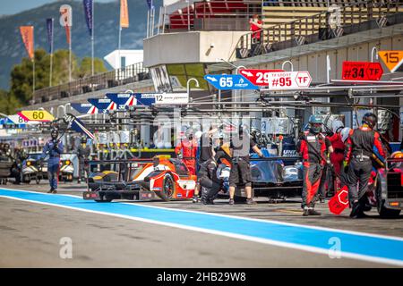 Pitlane 2021 European le Mans Series, le Castellet, Francia. Foto © John D Stevens. Foto Stock