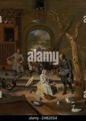 Ritratto di Jacoba Maria van Wassenaer 1654-1683, noto come 'De hoenderhof', Jan Steen, 1660 Foto Stock