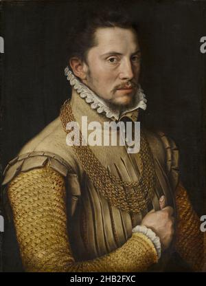 Ritratto di un uomo, Anthonis Mor van Dashorst, e laboratorio, 1561 Foto Stock