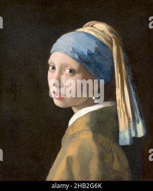 Ragazza con un orecchino perla, Johannes Vermeer, c. 1665 Foto Stock