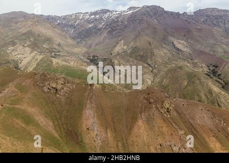 Montagne del castello di Alamut in Iran Foto Stock