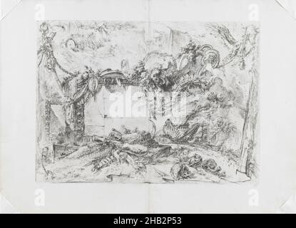 La tavoletta Monumentale, della serie Grotteschi, Giovanni Battista Piranesi, italiano, 1720–1778, c.1747, pubblicato nel 1750, incisione, incisione, e punto secco, stampe, piastra: 15 3/8 x 21 1/16 poll. (39,1 x 53,5 cm Foto Stock