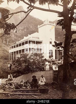 Levuka - Fiji, studio Burton Brothers, studio fotografico, 1884, Dunedin, fotografia Foto Stock