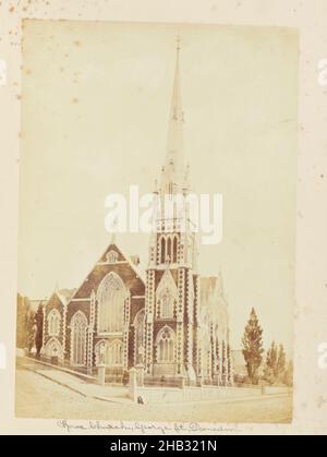 Knox Church, George Street, Dunedin. Dall'album: New Zealand album, studio Burton Brothers, fotografo, circa 1880, Dunedin, processo di albume Foto Stock