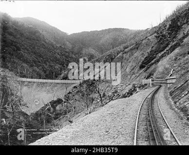 Rimutaka Incline, Wellington, studio Burton Brothers, studio fotografico, Nuova Zelanda, processo su piastra asciutta di gelatina Foto Stock