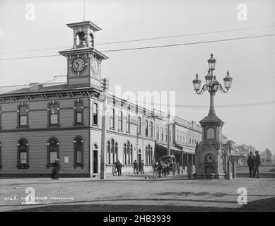 The Avenue, Wanganui, studio Burton Brothers, studio fotografico, Dunedin, fotografia in bianco e nero Foto Stock