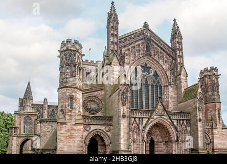 La Cattedrale di Hereford, Herefordshire, Inghilterra, risale al 1079 Foto Stock