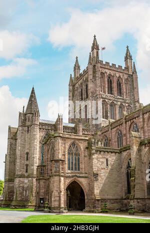 La Cattedrale di Hereford, Herefordshire, Inghilterra, risale al 1079 Foto Stock