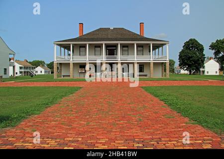 A metà del XIX secolo Fort Scott servì come avamposto per l'azione dell'esercito americano in quello che allora era il confine dell'insediamento americano Foto Stock