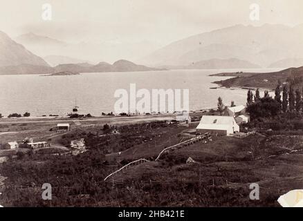 Pembroke - Lago Wanaka, studio Burton Brothers, 1870-1880s, Wanaka, Lago Foto Stock