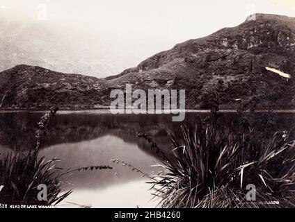 Testa del lago Wanaka, studio Burton Brothers, 1870-1880s, Wanaka, lago Foto Stock