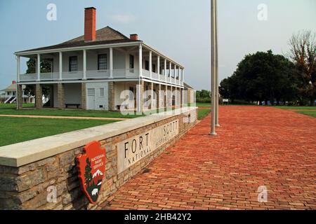 A metà del XIX secolo Fort Scott servì come avamposto per l'azione dell'esercito americano in quello che allora era il confine dell'insediamento americano Foto Stock