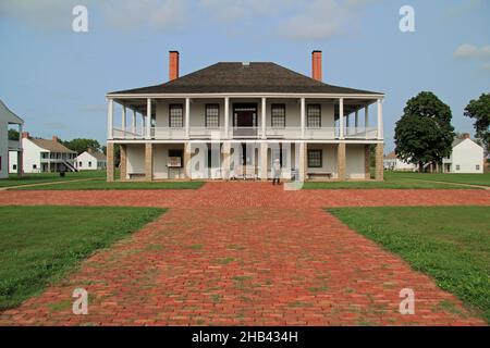 A metà del XIX secolo Fort Scott servì come avamposto per l'azione dell'esercito americano in quello che allora era il confine dell'insediamento americano Foto Stock