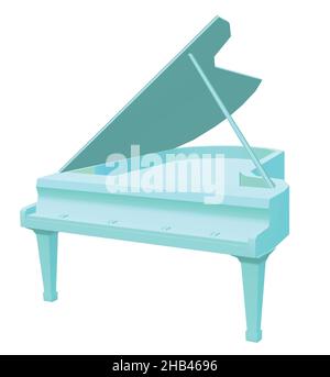 Aqua Grand piano Illustrazione Vettoriale
