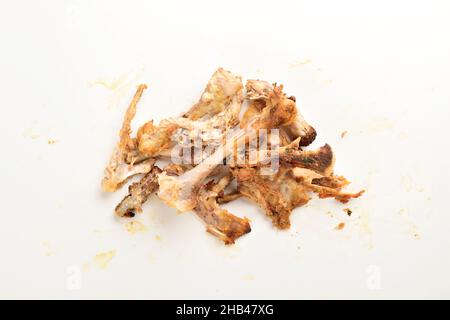 Ossa di pollo rimanenti Foto Stock
