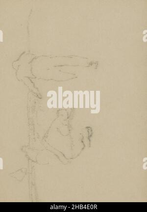 Pagina 17 da un libretto di 25 pagine, Abklatsch del disegno in gesso a pagina 16, disegnatore: Willem Witsen, 1893 - 1897, Willem Witsen, 1893 - 1897 Foto Stock