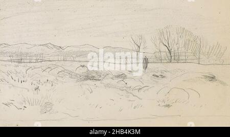 Foglio 42 verso e 43 recto da un libro di schizzo con 44 fogli, Hillscape, Anton Mauve, 1848 - 1888 Foto Stock