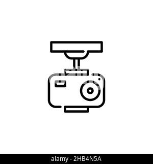 Supporto per telecamera per un drone o dispositivo di fissaggio per telecamera sportiva attiva. Icona tratto modificabile pixel Perfect Illustrazione Vettoriale