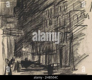 Possibile a Parigi. Pagina 31 da sketchbook XLVI con 32 pagine., Street view at night., disegnatore: Isaac Israels, Parigi, (possibilmente), 1875 - 1934, Isacco Israel, 1875 - 1934 Foto Stock