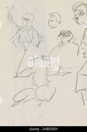 Foglio 30 verso da schedario LII con 43 fogli, Figure studies, Isaac Israels, 1875 - 1934 Foto Stock