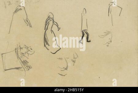 Foglio 29 verso da schedario LXIV con 29 fogli, Figure studies, Isacco Israel, c.. 1886 - 1934 Foto Stock