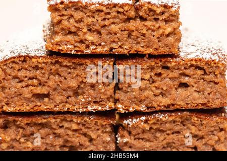 Torte fatte in casa e salubri da vicino Foto Stock