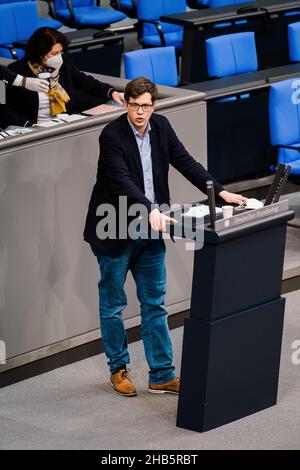 Berlino, Germania. 16th Dic 2021. Politico tedesco Lukas Köhler. (Foto di Ralph Pache/PRESSCOV/Sipa USA) Credit: Sipa USA/Alamy Live News Foto Stock
