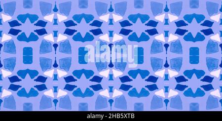 Mosaico acquerello. Ornamento etnico geometrico astratto. Foto Stock