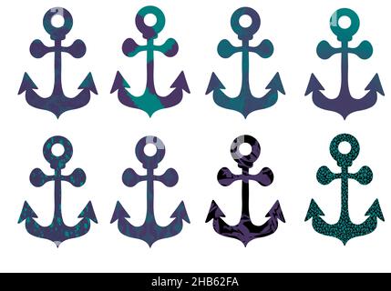 Set con ancoraggi per carta da parati e imballaggi e biancheria, regali e carte Foto Stock