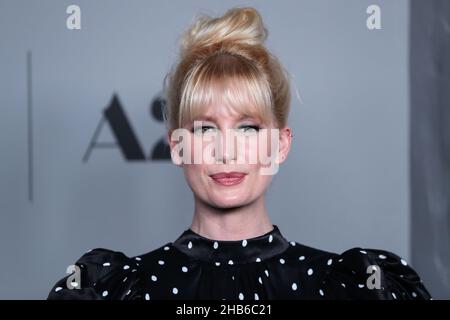 Los Angeles, Stati Uniti. 16th Dic 2021. LOS ANGELES, CALIFORNIA, USA - 16 DICEMBRE: L'attrice Emma King arriva al Los Angeles Premiere of Apple Original Films' e l'A24 'The Tragedy of Macbeth' tenuto presso il Directors Guild of America Theatre Complex il 16 dicembre 2021 a Los Angeles, California, USA. (Foto di Xavier Collin/Image Press Agency/Sipa USA) Credit: Sipa USA/Alamy Live News Foto Stock