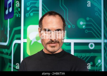 Steve Jobs scultura in cera al Madame Tussauds di Istanbul. Foto Stock