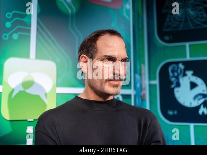 Steve Jobs scultura in cera al Madame Tussauds di Istanbul. Foto Stock