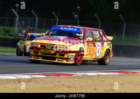 Keith Waite, Alfa Romeo 75, 750MC HITEK Campionato Alfa Romeo, Festival Italia, Brands Hatch, Fawkham, Kent, Inghilterra, domenica 15th agosto, 2021. Foto Stock