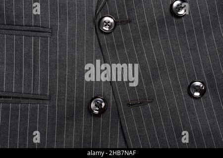 Doppio Breast Pinstripe Suit sfondo Foto Stock