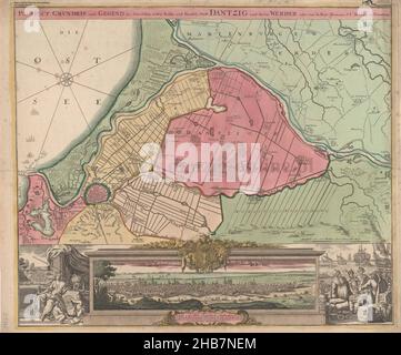 Danzig Mappa, Mappa di Danzig, Stampa Danzig, piano Danzig, Poster Danzig, Danzig Wall Art, Mappa di Danzica, Mappa di Danzica, Città di Danzica, Mappa di Gdańsk Foto Stock