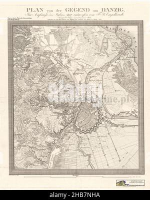Danzig Mappa, Mappa di Danzig, Stampa Danzig, piano Danzig, Poster Danzig, Danzig Wall Art, Mappa di Danzica, Mappa di Danzica, Città di Danzica, Mappa di Gdańsk Foto Stock