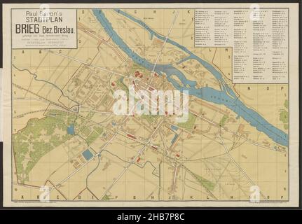 Brzeg Map, Brzeg Plan, Brzeg Poster, Brzeg Maps, Brzeg City, Brzeg City Plan, Brzeg City Maps, Brzeg Wall Art, Brzeg City Poster, Old Brzeg Poster Foto Stock