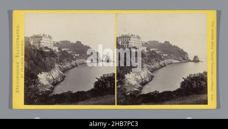 Vista dell'Imperial Hotel lungo la costa vicino a Torquay, Torquay-Imperial Hotel, da Beacon Hill. (Titolo sull'oggetto), Francis Bedford (menzionato sull'oggetto), Torquay, c.. 1850 - c. 1880, cartone, stampa albume, altezza 85 mm x larghezza 170 mm Foto Stock