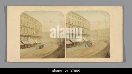 Vista di Regent Street a Londra, Quadrant, Regent Street (titolo sull'oggetto), viste di Londra (titolo della serie sull'oggetto), anonymous, Regent Street, c.. 1850 - c. 1880, cartone, stampa albume, altezza 85 mm x larghezza 170 mm Foto Stock