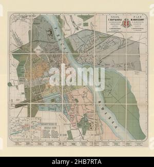 Warsaw Plan, Varsavia Mappa, Varsavia Stampa, Piano di Varsavia, Poster di Varsavia, Vecchio piano di Varsavia, Poster di Varsavia retro, Varsavia Download Foto Stock