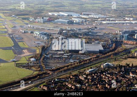 Vista aerea dell'Aeroporto Internazionale di Manchester Foto Stock