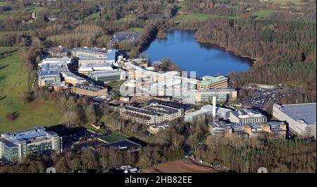 Vista aerea di Alderley Park nel Cheshire, Regno Unito Foto Stock