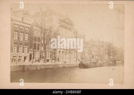 Vista di Felix Meritis sul Keizersgracht di Amsterdam, anonima, Amsterdam, 1850 - 1900, supporto fotografico, cartone, stampa albume, altezza 108 mm x larghezza 167 mm Foto Stock