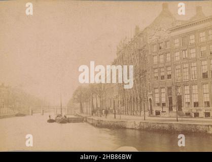 Vista del Keizersgracht di Amsterdam, anonima, Amsterdam, 1850 - 1900, supporto fotografico, stampa albume, altezza 92 mm x larghezza 134 mm Foto Stock