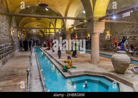 ZANJAN, IRAN - 13 APRILE 2018: Rakhtshoykhaneh Rakhatshor Khaneh Museo di un antico lavatoio a Zanjan, Iran. Foto Stock