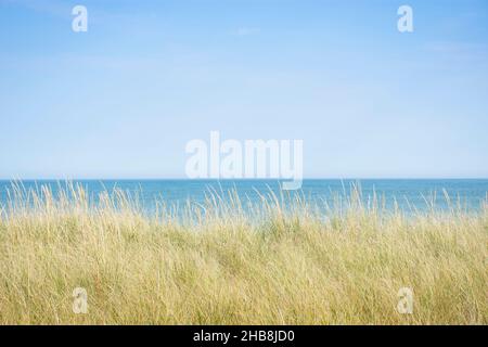 USA, Massachusetts, Cape Cod, Nantucket Island, Oceano Atlantico dalle dune di Cisco Beach Foto Stock