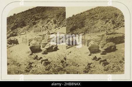 Vista dell'osservatorio di Tenerife, Osservatorio alta Vista, dalla cresta di lava settentrionale (titolo sull'oggetto), Charles Piazzi Smyth (menzionato sull'oggetto), stampante: Arthur James Melhuish (menzionato sull'oggetto), Tenerife, editore: Londra, 1856 - 1858, carta, stampa albume, altezza 67 mm x larghezza 118 mm Foto Stock