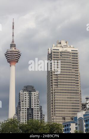 KL Tower Menara Kuala Lumpur a Kuala Lumpur, Malesia. Foto Stock