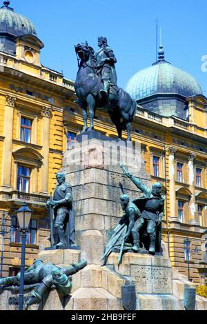 Polonia, Cracovia, Grunwald monumento. Foto Stock
